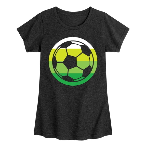 Instant Message - Retro Soccer - Youth Girls Fitted Short Sleeve T-Shirt