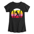 thumbnail image 1 of Instant Message - Retro Softball Player - Youth Girls Short Sleeve T-shirt, 1 of 5