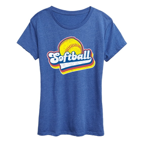 Instant Message - Retro Softball - Women's Short Sleeve Graphic T-Shirt