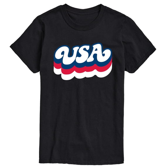 Instant Message - Retro USA Short Sleeve Graphic T-Shirt