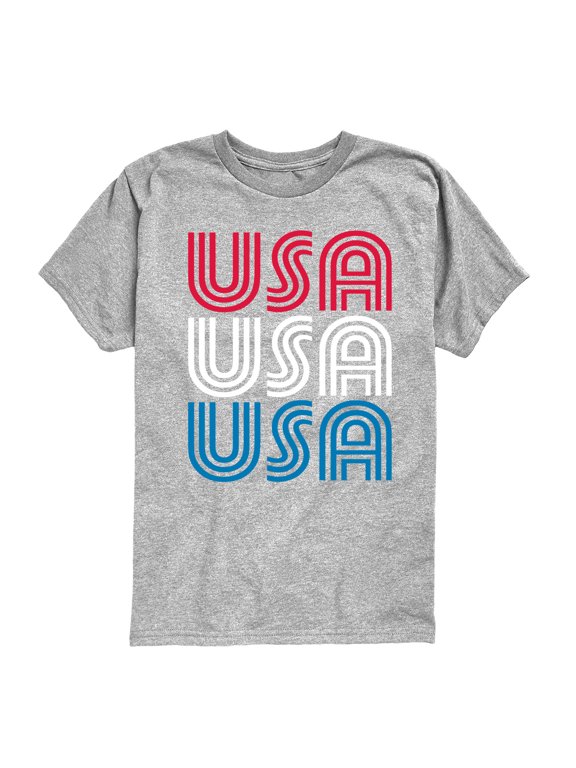 - Retro USA Stacked Boys' Short Sleeve Graphic T-Shirt