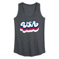 thumbnail image 1 of Instant Message - Retro USA - Women's Racerback Graphic Tank, 1 of 4