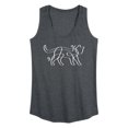 thumbnail image 1 of Instant Message - Ribbon Cat - Women's Racerback Tank Top, 1 of 6