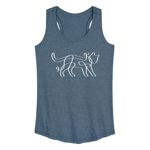 Instant Message - Ribbon Cat - Women's Racerback Tank Top