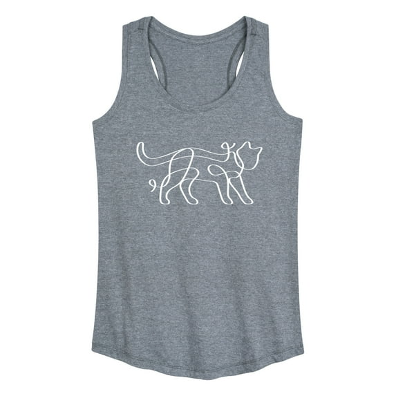 Instant Message - Ribbon Cat - Women's Racerback Tank Top