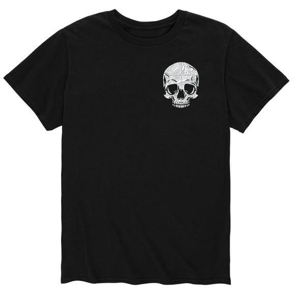Instant Message - Road Map Skull - Men's Short Sleeve Graphic T-Shirt