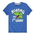 thumbnail image 1 of Instant Message - Roaring Into 1st Grade - Youth Short Sleeve Graphic T-Shirt, 1 of 6