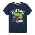 thumbnail image 1 of Instant Message - Roaring Into 1st Grade - Youth Short Sleeve Graphic T-Shirt, 1 of 6
