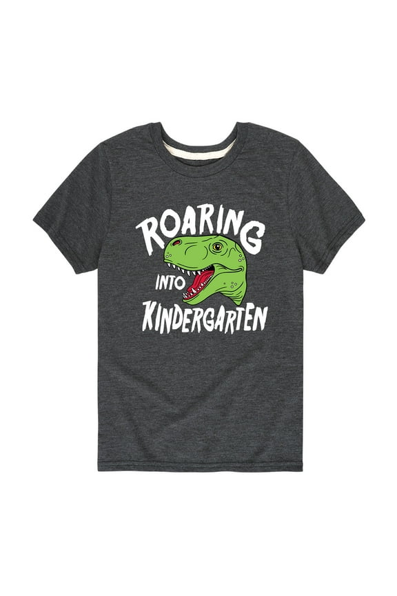 - Roaring Into Kindergarten - Back to School - Youth Short Sleeve Graphic T-Shirt