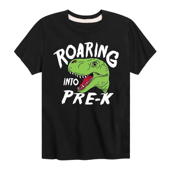 Instant Message - Roaring Into Pre K - Youth Short Sleeve Graphic T-Shirt