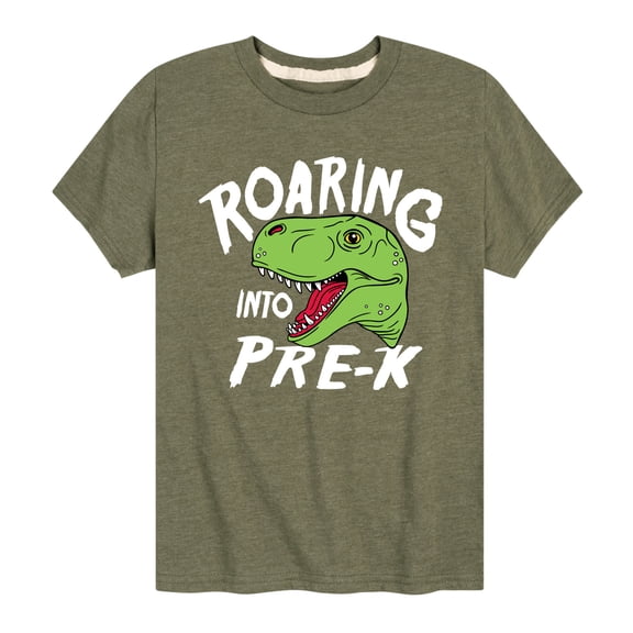 Instant Message - Roaring Into Pre K - Youth Short Sleeve Graphic T-Shirt