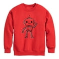 thumbnail image 1 of Instant Message - Robot Sketch - Toddler And Youth Crewneck Fleece Sweatshirt, 1 of 5