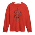 thumbnail image 1 of Instant Message - Robot Sketch - Toddler And Youth Long Sleeve Graphic T-Shirt, 1 of 5