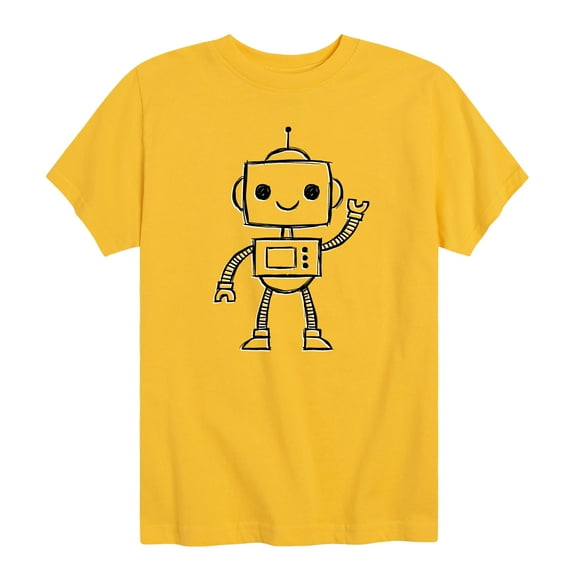 Instant Message - Robot Sketch - Toddler And Youth Short Sleeve Graphic T-Shirt