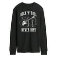 thumbnail image 1 of Instant Message - Rock N Roll Never Dies  - Men's Long Sleeve T-Shirt, 1 of 6