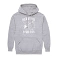 thumbnail image 1 of Instant Message - Rock N Roll Never Dies  - Men's Pullover Hooded Fleece Sweatshirt, 1 of 6