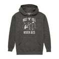 thumbnail image 1 of Instant Message - Rock N Roll Never Dies  - Men's Pullover Hooded Fleece Sweatshirt, 1 of 6