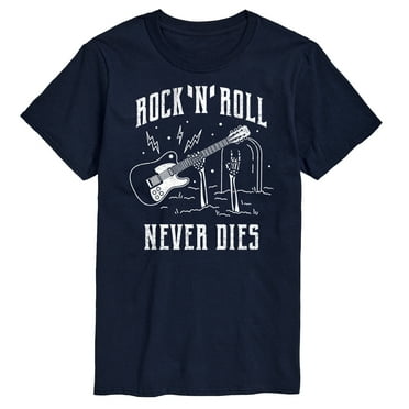 Instant Message - Rock N Roll Never Dies  - Men's Short Sleeve Graphic T-Shirt