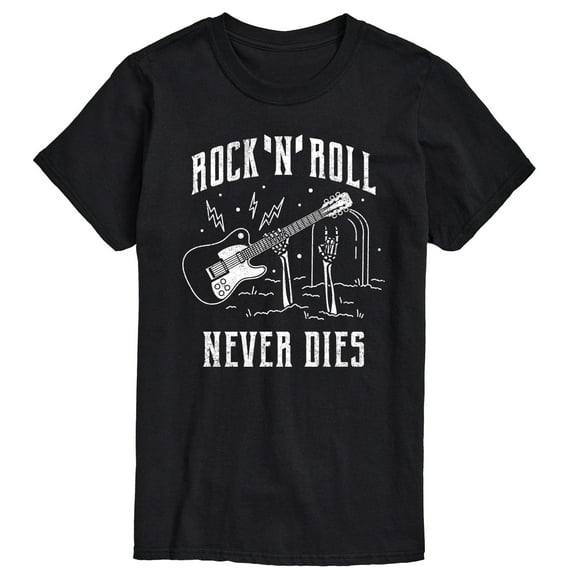 Instant Message - Rock N Roll Never Dies - Men's Short Sleeve Graphic T-Shirt