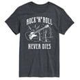thumbnail image 1 of Instant Message - Rock N Roll Never Dies  - Men's Short Sleeve Graphic T-Shirt, 1 of 6