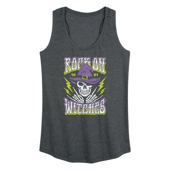 Instant Message - Rock On Witches - Women's Racerback Tank Top