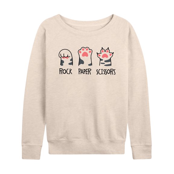 Instant Message - Rock Paper Claws - Women's Lightweight French Terry Long Sleeve Shirt