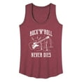 thumbnail image 1 of Instant Message - Rock n' Roll Never Dies - Women's Racerback Tank Top, 1 of 6