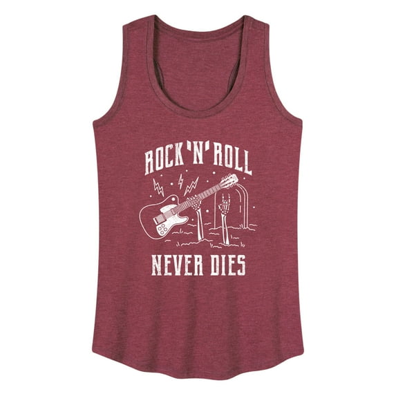Instant Message - Rock n' Roll Never Dies - Women's Racerback Tank Top