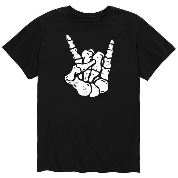 Instant Message - Rocker Skeleton Hand - Men's Short Sleeve Graphic T-Shirt