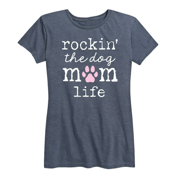 Instant Message - Rockin Dog Mom Life - Women's Short Sleeve Graphic T-Shirt