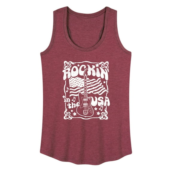 Instant Message - Rockin In The USA - Women's Racerback Tank Top