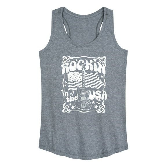 Instant Message - Rockin In The USA - Women's Racerback Tank Top