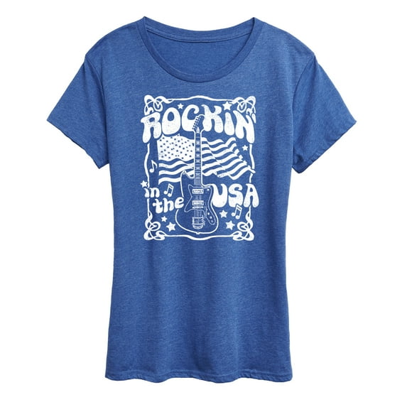 Instant Message - Rockin In The USA - Women's Short Sleeve Graphic T-Shirt