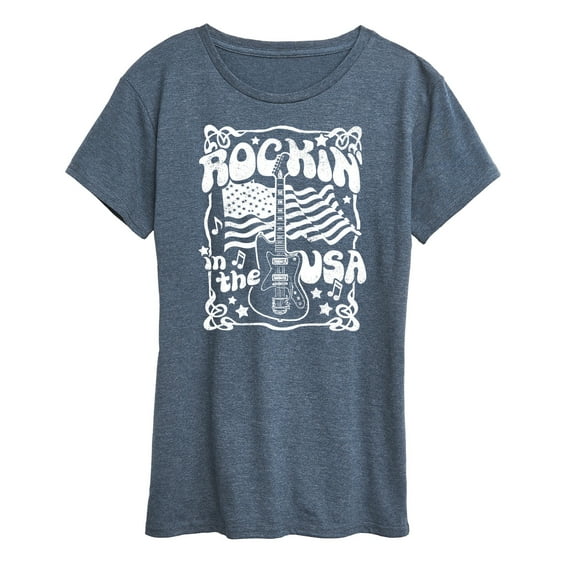 Instant Message - Rockin In The USA - Women's Short Sleeve Graphic T-Shirt
