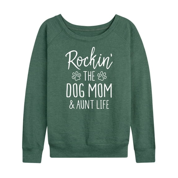 Instant Message - Rockin The Dog Mom - Women's Lightweight French Terry Long Sleeve Shirt