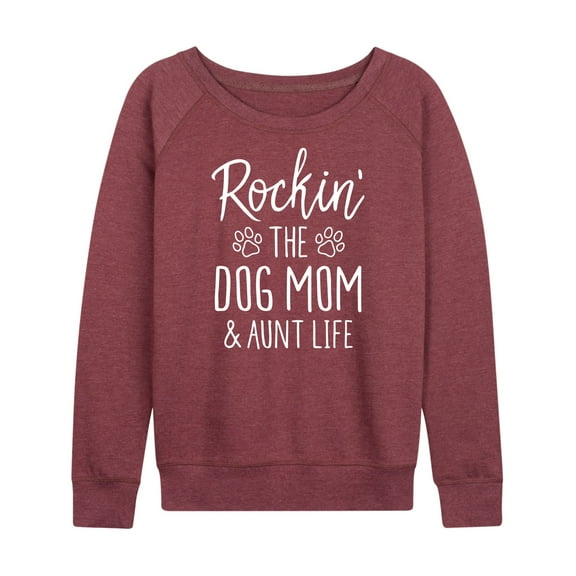 Instant Message - Rockin The Dog Mom - Women's Lightweight French Terry Long Sleeve Shirt