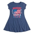 thumbnail image 1 of Instant Message - Rockin The Stars And Stripes - Toddler & Youth Girls Fit & Flare Dress, 1 of 1