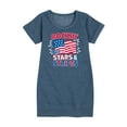 thumbnail image 1 of Instant Message - Rockin The Stars And Stripes - Toddler & Youth Girls Fleece Dress, 1 of 6