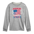 thumbnail image 1 of Instant Message - Rockin The Stars And Stripes - Toddler & Youth Long Sleeve Graphic T-Shirt, 1 of 6