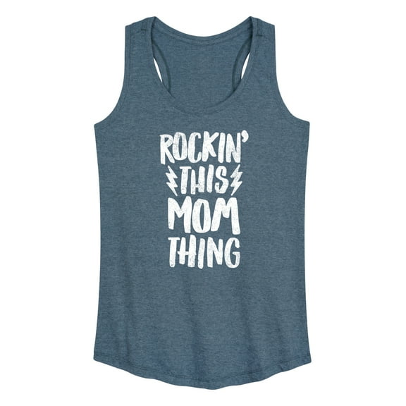 Instant Message - Rockin This Mom Thing - Women's Racerback Tank Top