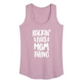 thumbnail image 1 of Instant Message - Rockin This Mom Thing - Women's Racerback Tank Top, 1 of 6