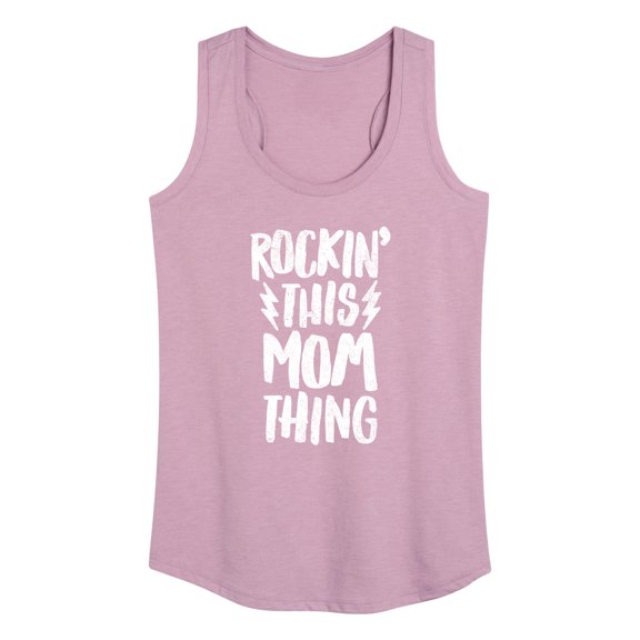 Instant Message - Rockin This Mom Thing - Women's Racerback Tank Top