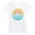 thumbnail image 1 of Instant Message - Round Striped Sun Ocean - Women's Short Sleeve T-Shirt, 1 of 5