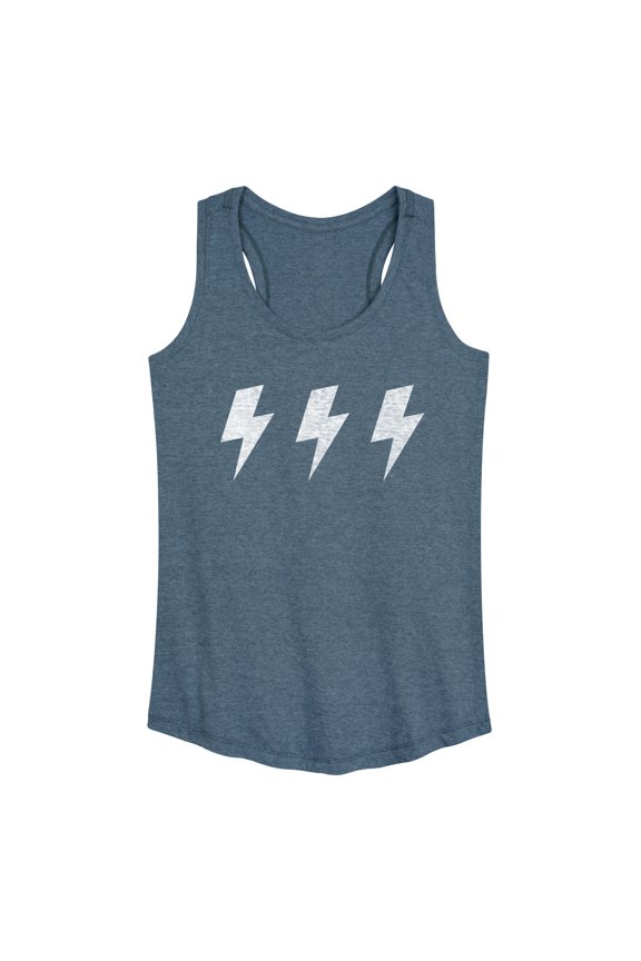 - Row Of 3 Lightning Bolts - Women's Racerback Tank Top