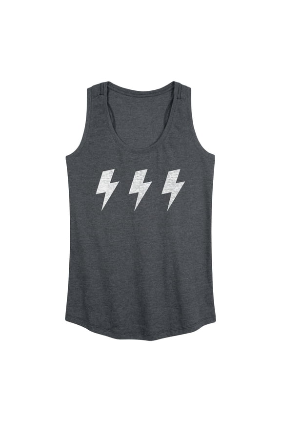 - Row Of 3 Lightning Bolts - Women's Racerback Tank Top