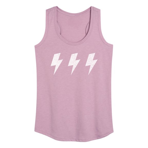 Instant Message - Row Of 3 Lightning Bolts - Women's Racerback Tank Top