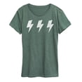 thumbnail image 1 of Instant Message - Row Of 3 Lightning Bolts - Women's Short Sleeve Graphic T-Shirt, 1 of 7