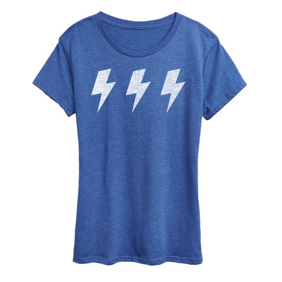 Instant Message - Row Of 3 Lightning Bolts - Women's Short Sleeve Graphic T-Shirt
