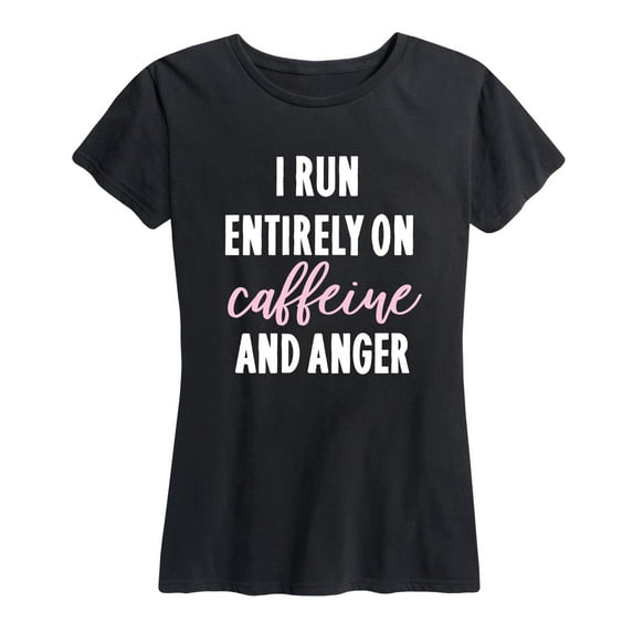 Instant Message - Run On Caffeine Anger - Women's Short Sleeve Graphic T-Shirt