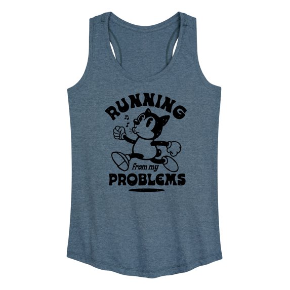 Instant Message - Running From My Problems - Women's Racerback Tank Top